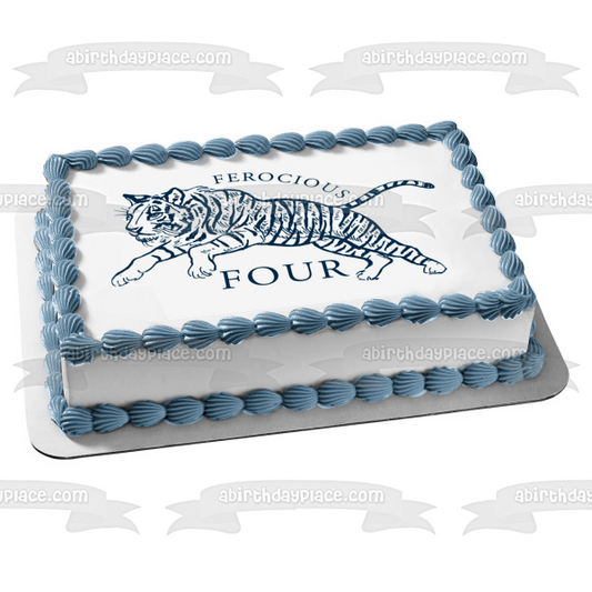 Ferocious Four Edible Cake Topper Image ABPID57782