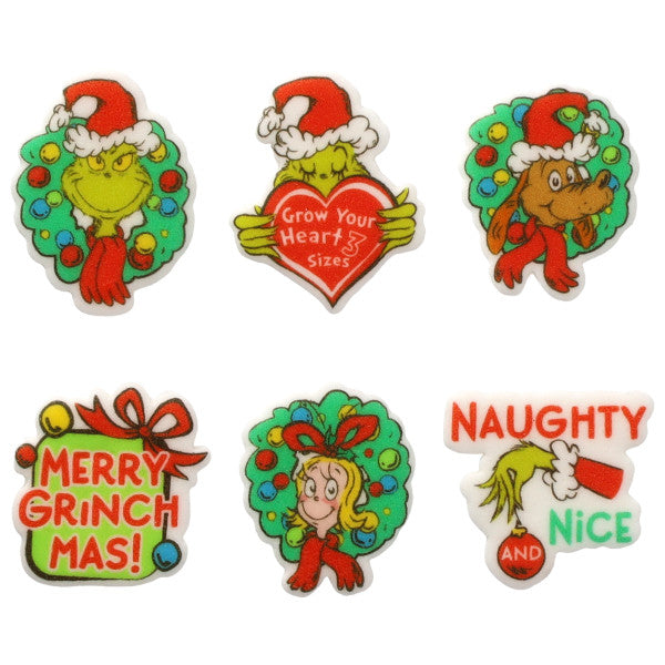 Grinch Merry Grinchmas Assortment Sweet Décor® Edible Decorations 12ct