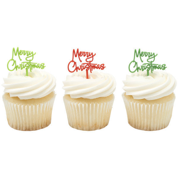 Merry Christmas Script  DecoPics®  12ct