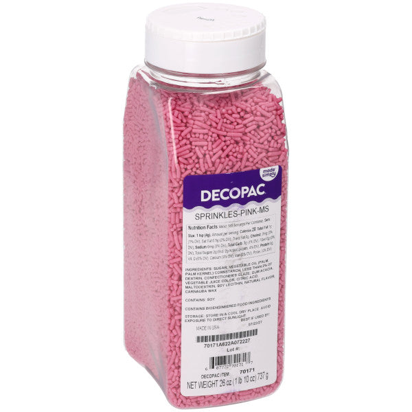 Pink - Made Simply  Sprinkles 26oz