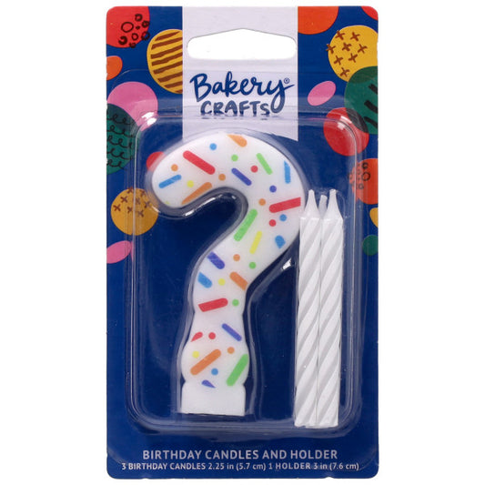 ? Rainbow Sprinkle  Numeral Candles