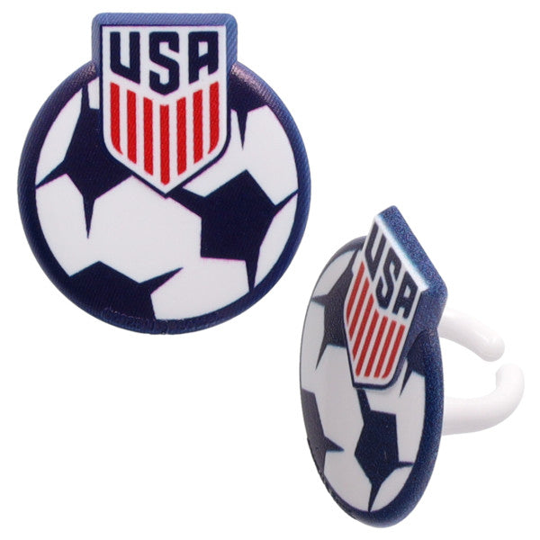 U.S. Soccer  Cupcake Rings 12ct