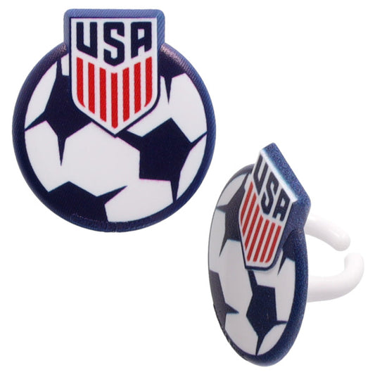 U.S. Soccer  Cupcake Rings 12ct