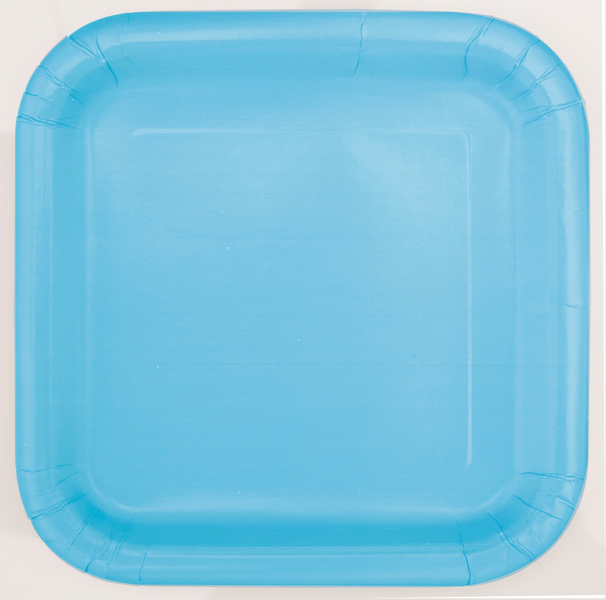 Powder Blue Solid Square 9" Dinner Plates, 14ct