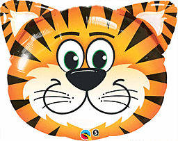 Tickled Tiger 30" Shaped Foil Balloon, 1ct