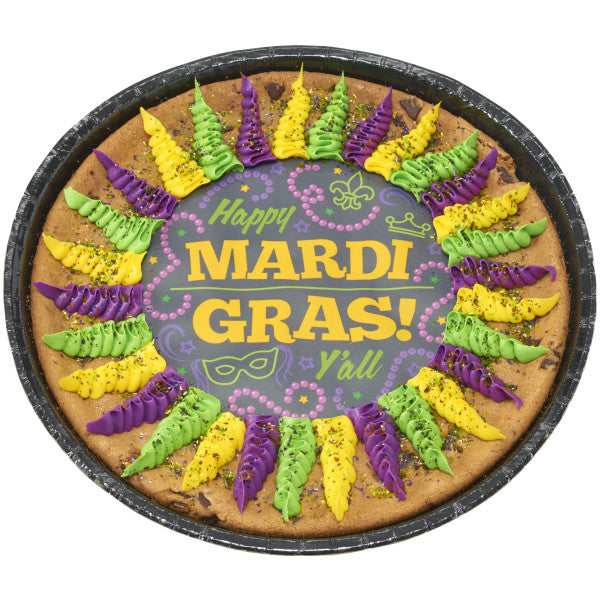 Happy Mardi Gras Y'all Edible Cake Topper Image