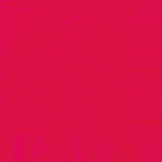 Servilletas para bebidas sólidas de color rojo rubí, 20 unidades