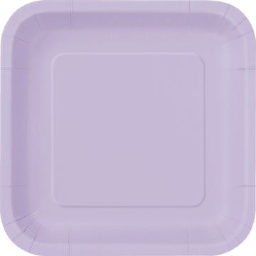 Lavender 7" Square Plates, 16ct
