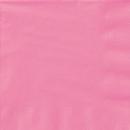 Hot Pink Solid Beverage Napkins, 20ct