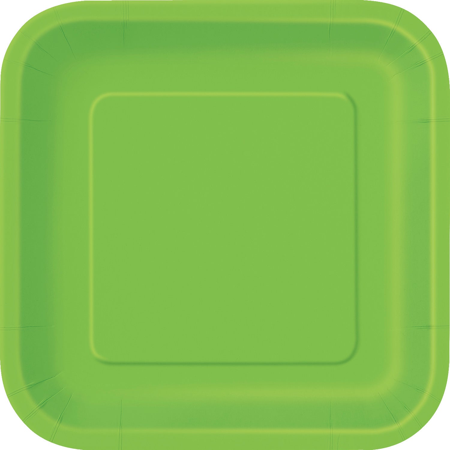 Lime Green Solid Square 7" Dessert Plates, 16ct