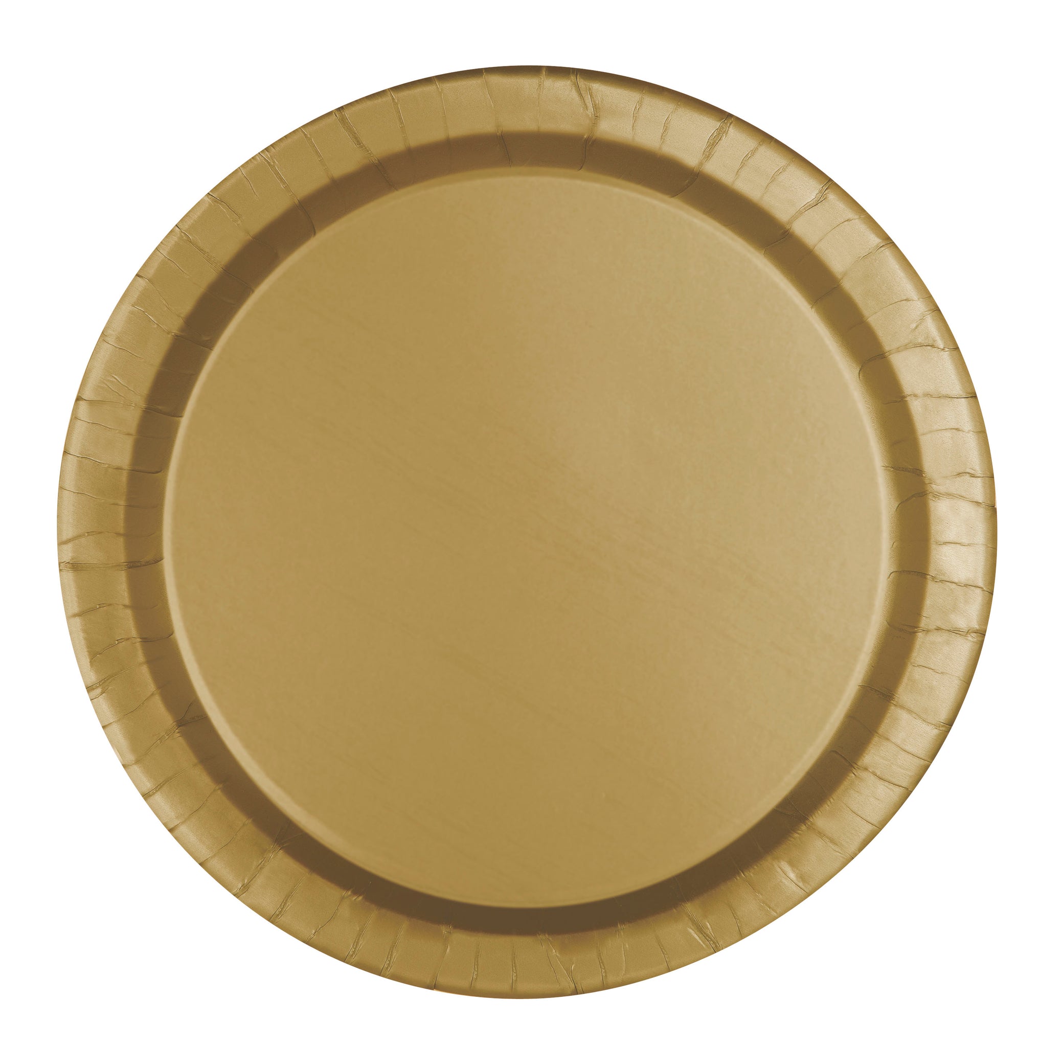 Gold Solid Round 9" Dinner Plates, 8ct