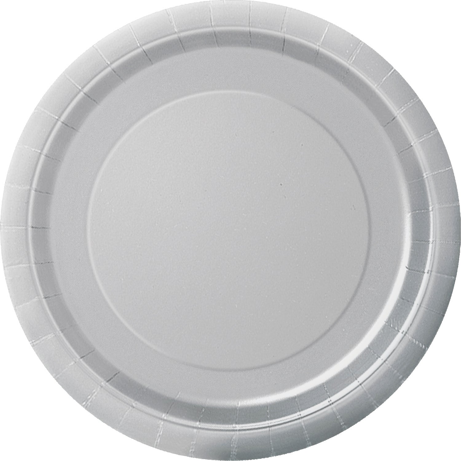 Silver Solid Round 9" Dinner Plates, 8ct