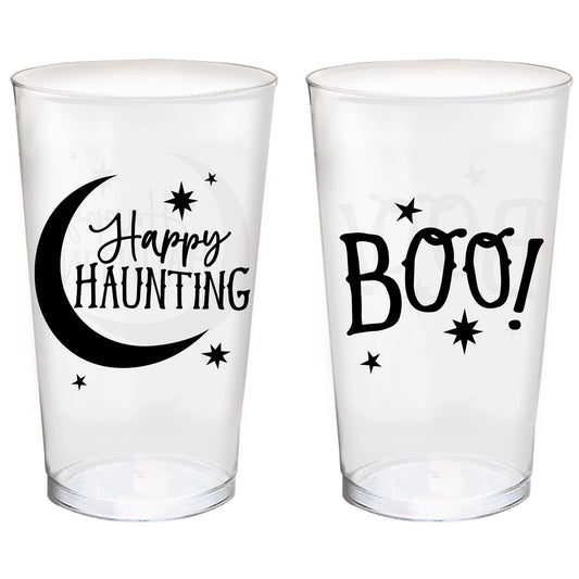 Classic Halloween Black & White Printed Tumblers, 10ct