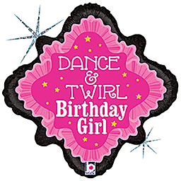 Dance Birthday 18" Shaped Foil Balloon, 1ct
