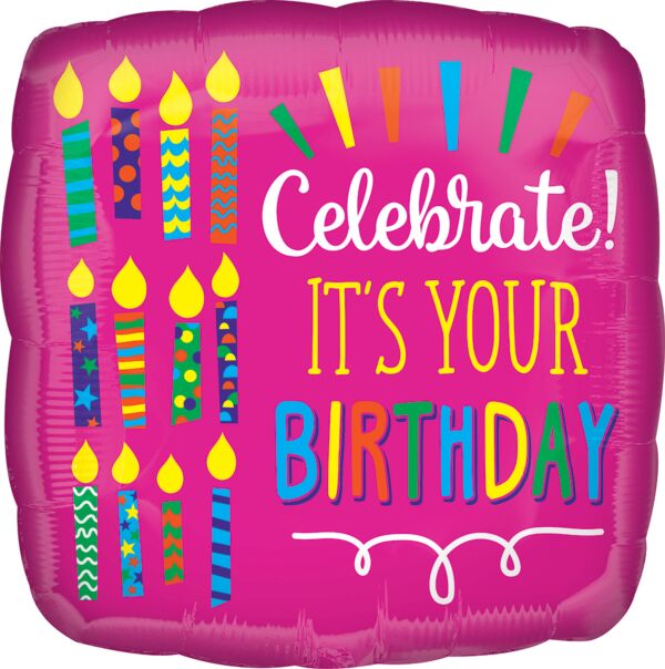Celebrate Candles 18" Foil Balloon, 1ct
