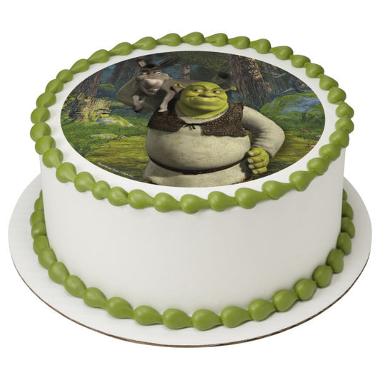 DreamWorks Shrek and Donkey Edible Cake Topper Image