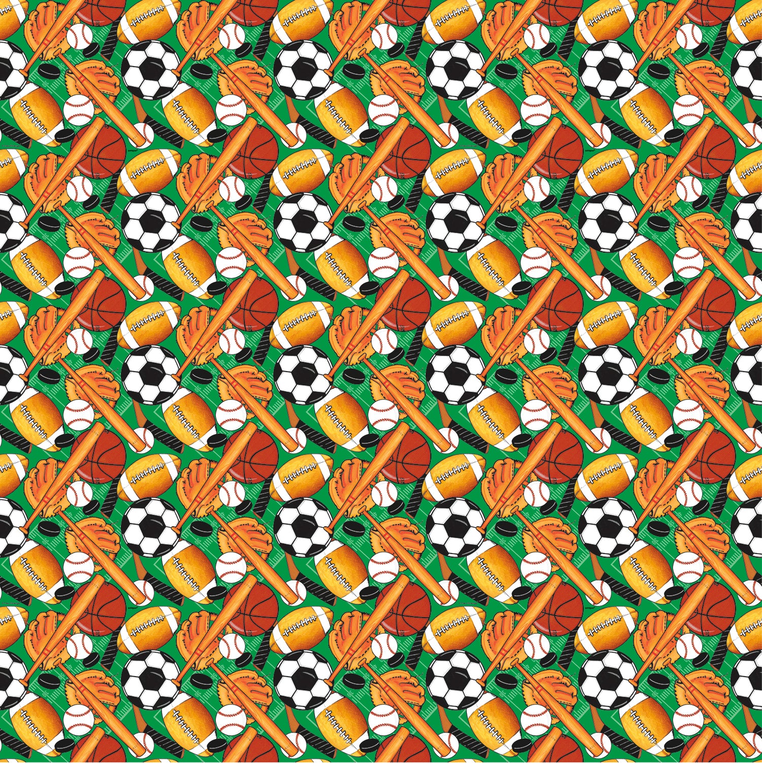Classic Sports Gift Wrap, 30" x 5 ft