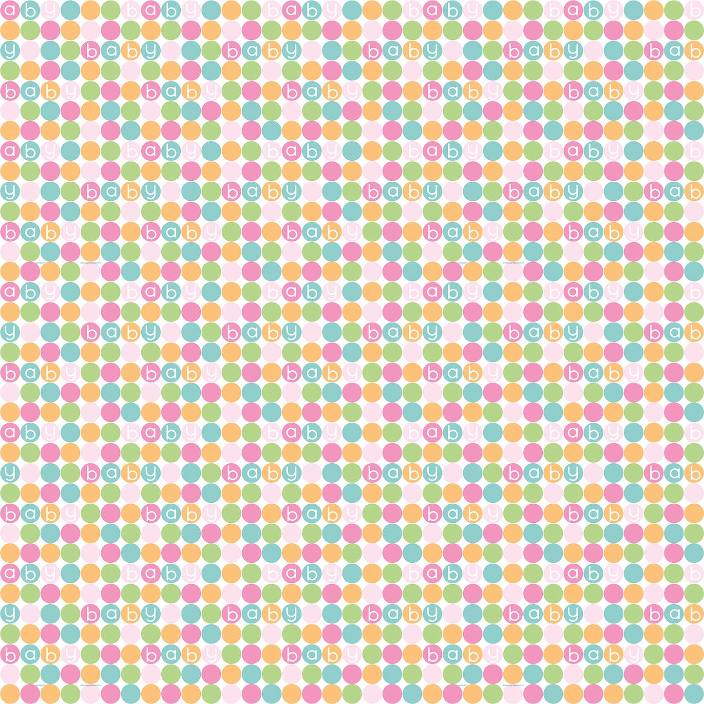 Pastel Baby Shower Gift Wrap, 30" x 5 ft