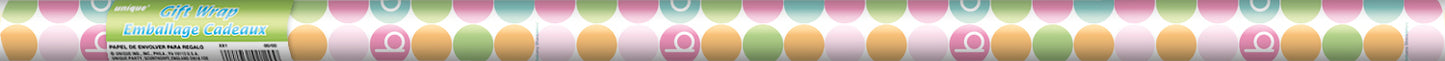 Pastel Baby Shower Gift Wrap, 30" x 5 ft