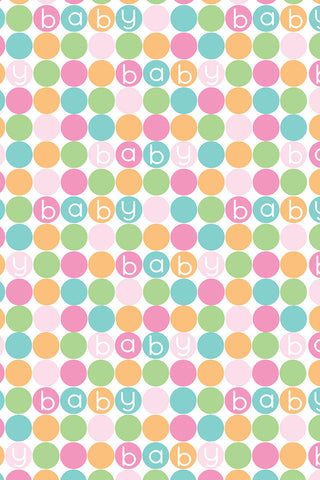 Pastel Baby Shower Gift Wrap, 30" x 5 ft