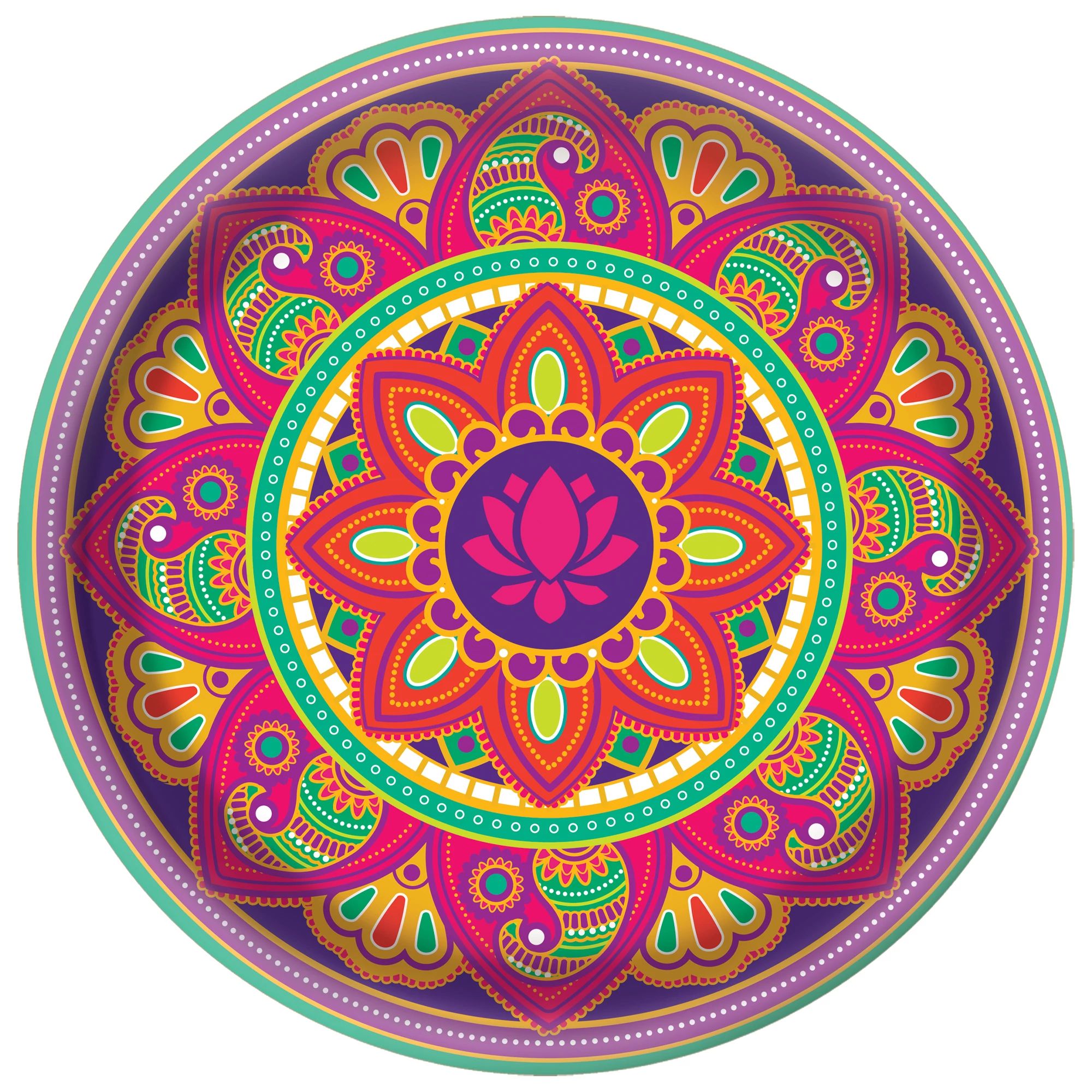 Rangoli Dream Round Platter, 1ct