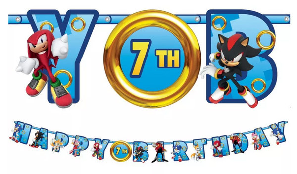 Sonic Jumbo Add An Age Birthday Banner