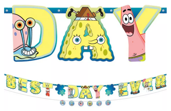 SpongeBob Jumbo Letter Birthday Banner Kit