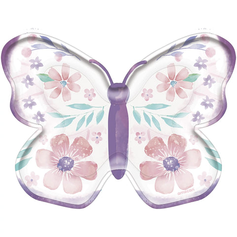 Flutter 7" Butterfly Shaped Plates, 8ct