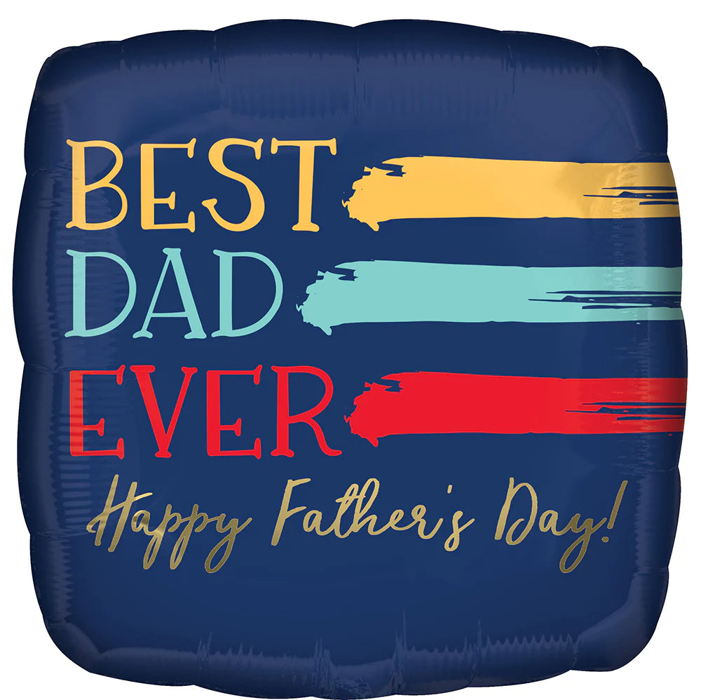 Painted Best Dad Ever 17" Foil Balloon, 1ct