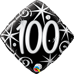 100 Elegant Sparkles 18" Diamond-Shaped Balloon, 1ct