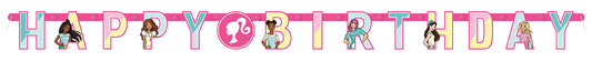 Banner articulado Barbie "Feliz cumpleaños", 1 unidad