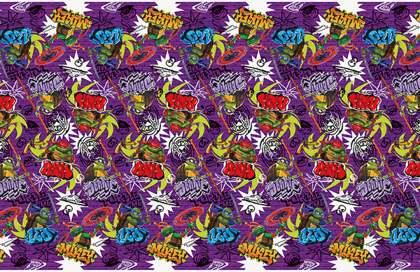 TMNT Mutant Mayhem Plastic Table Cover, 54" x 84", 1ct