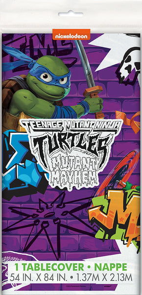 TMNT Mutant Mayhem Plastic Table Cover, 54" x 84", 1ct