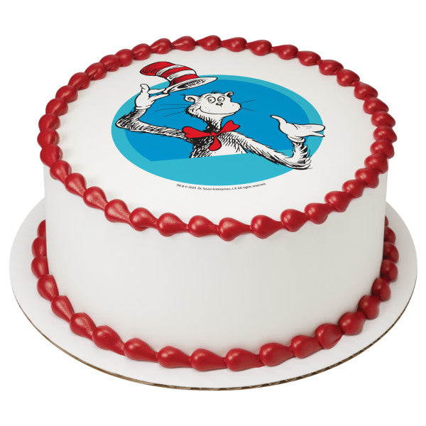 Dr. Seuss The Cat in the Hat Edible Cake Topper Image