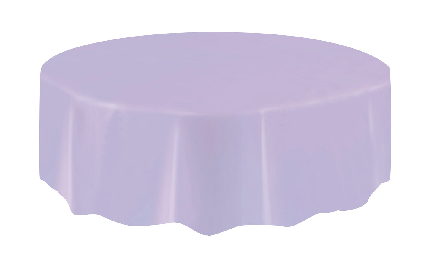 Lavender Solid Round Plastic Table Cover, 84", 1ct