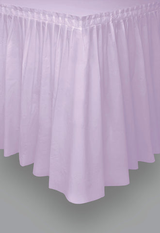Lavender Solid Plastic Table Skirt, 29"x14ft, 1ct