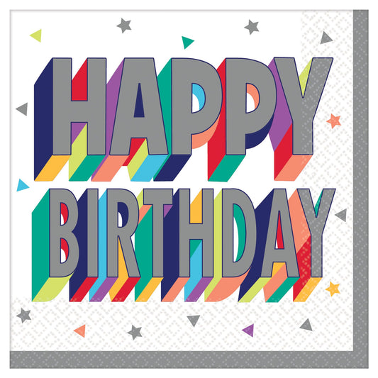 Here's To Your Birthday Beverage Napkins, 16ct