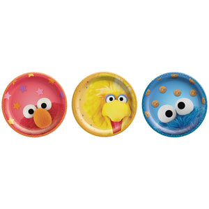 Everyday Sesame Street 7" Assorted Round Plates, 8ct