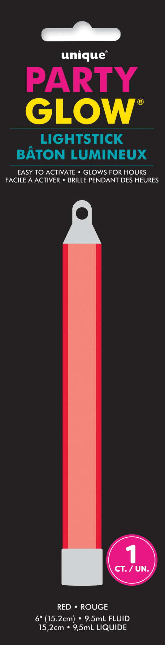 Red Glow 6" Light Stick, 1ct