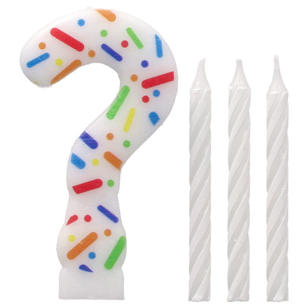 ? Rainbow Sprinkle  Numeral Candles