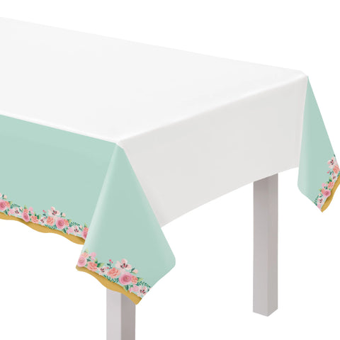 Mint To Be Plastic 54" x 96" Table Cover, 1ct
