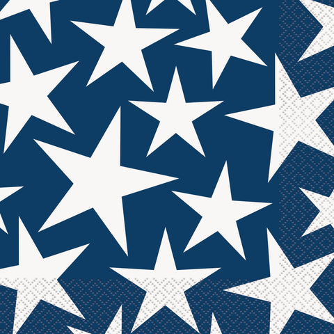 Stars & Stripes 4th of July Luncheon Napkins, 16ct