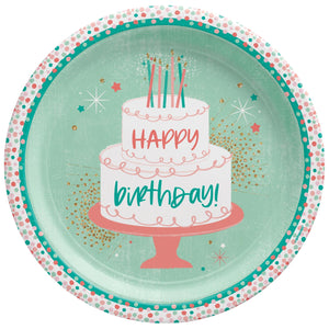 Happy Cake Day 10.5" Plate, 8ct