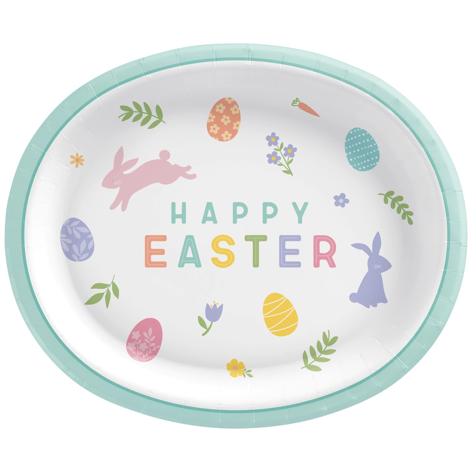 Easter Wishes 10" x 12" Oval Plates, 8ct