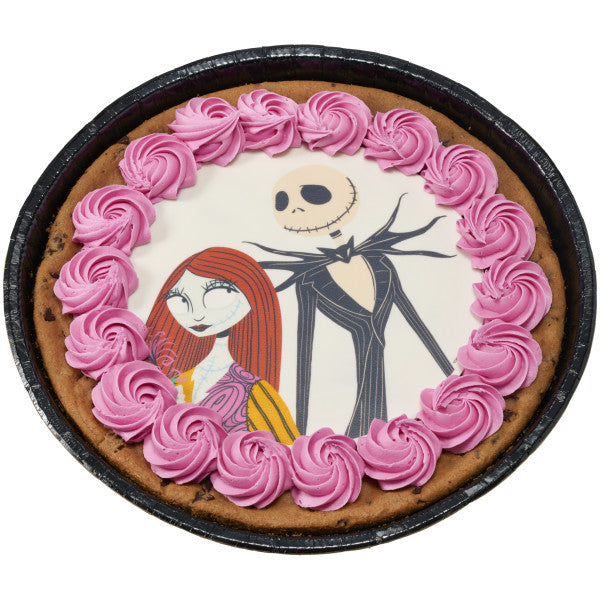 Disney Tim Burton's The Nightmare Before Christmas Jack Skellington & Sally Edible Cake TopperImage