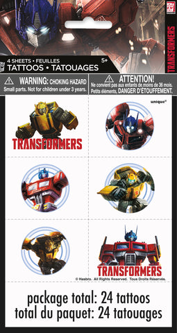 Transformers Color Tattoo Sheets