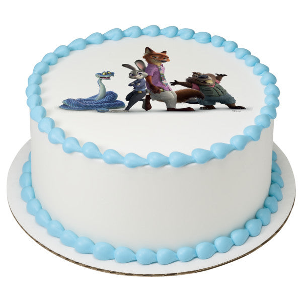 Disney's Zootopia 2 Watch and Learn Edible Cake Topper  Image