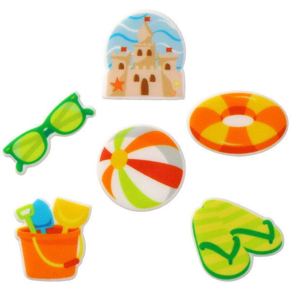 Fun in the Sun - Red 3 Free Sweet Décor® Edible Decorations  12ct