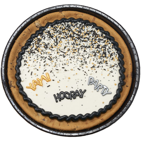 Mini Metallic Balloon Words Cupcake Layon 12ct