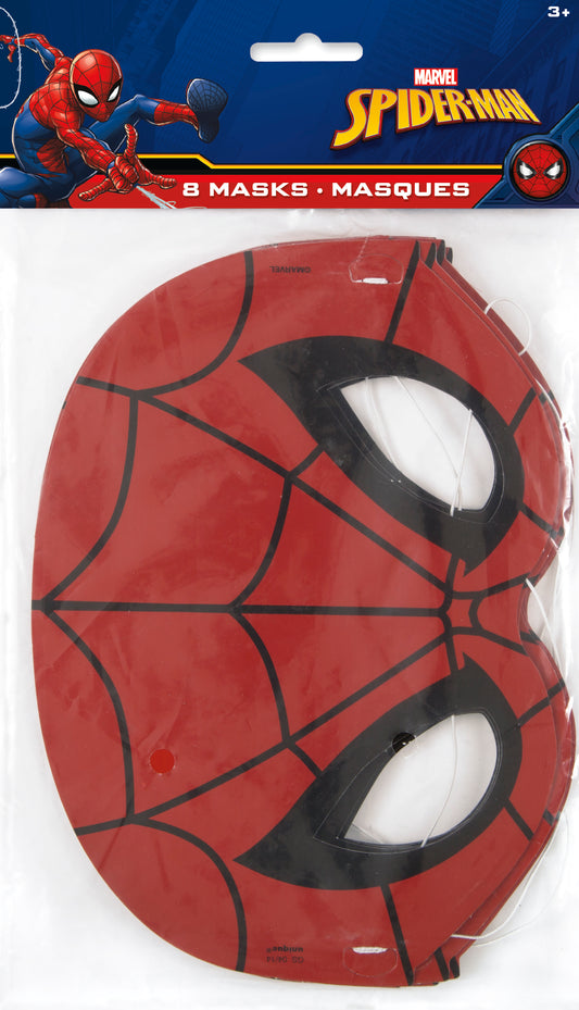 Máscaras de fiesta de Spider-Man, 8 unidades